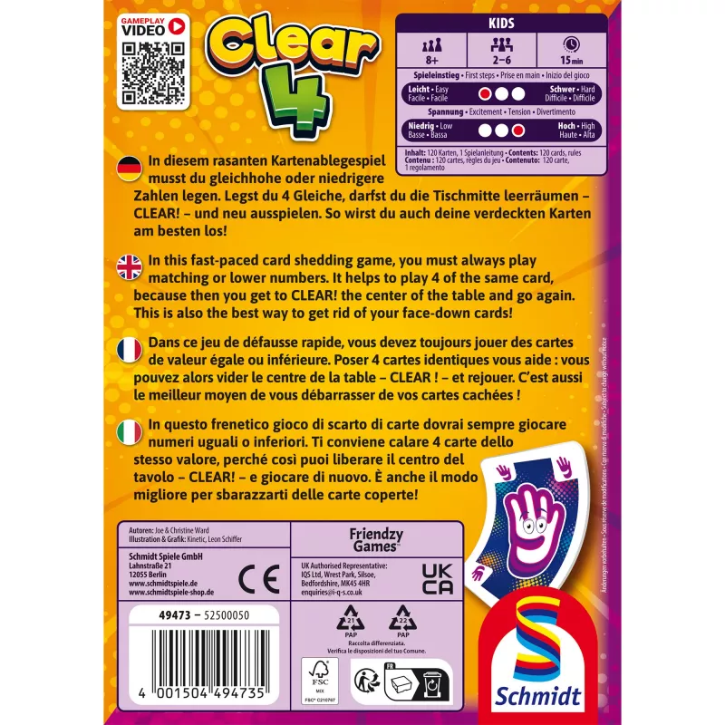Clear 4, korttipeli