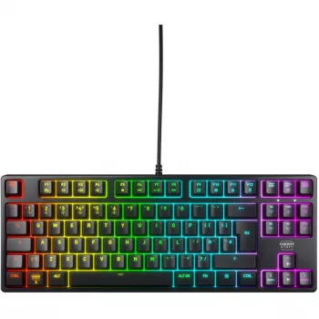 No name K4V2 TKL näppäimistö – kompakti Tenkeyless-malli, johdollinen, musta, UK-asettelu
