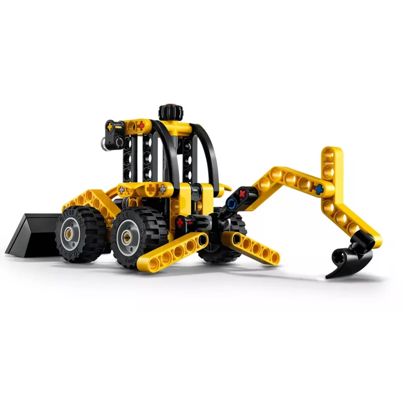 Rakennussarja LEGO Technic Backhoe Loader 42197 — nivelohjaus, toimiva kuormaaja, 104 osaa, suositeltu ikä 7+