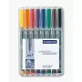 Staedtler 316 WP8 -tussi musta sininen ruskea vihreä oranssi punainen violetti keltainen