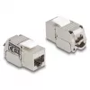 DeLOCK Keystone-moduuli RJ45-liitin LSA Cat.6A LEDillä hopea-valkoinen