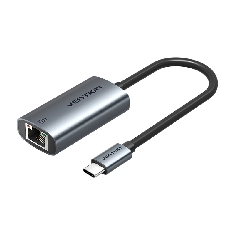 Vention CFP USB Type-C–Gigabit Ethernet -sovitin 1000 Mbit/s, harmaa