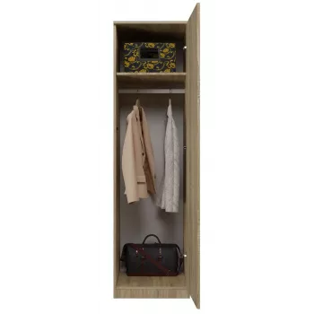Vaattekaappi Topeshop SD-50 SON KPL 5 hyllyä 1 ovi tammi