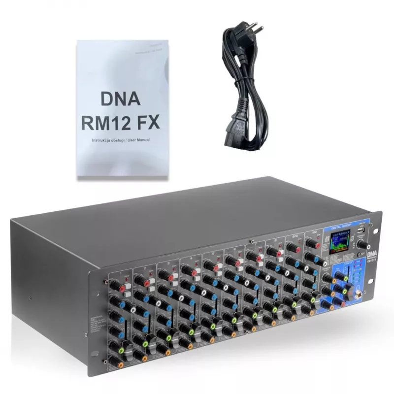 RM12 FX - analoginen mikseri Bluetooth DSP EQ MP3 Phantom, 12 kanavaa