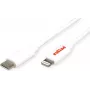ROLINE USB-synkronointi- ja latauskaapeli, Type-C / 8pin-liitin, valkoinen, 1 m