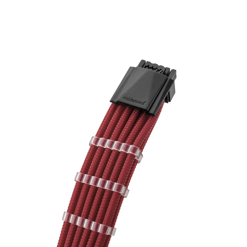 CableMod C-Series PRO ModMesh 12VHPWR 3x PCI-e kaapeli Corsairille - 60 cm, tummanpunainen