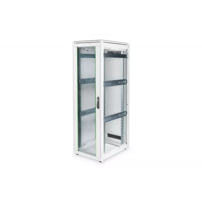 DIGITUS 36HE Unique verkkokaappi 600x800mm lasiovi harmaa