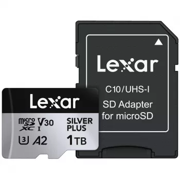 Flash-muisti Lexar 1TB UHS-I MicroSDXC SILVER PLUS