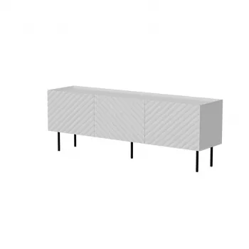 TV-taso Cama LUCCA 3D 165×40×59 cm, valkoinen, lastulevypinta