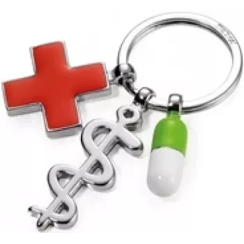 Avaimenperä TROIKA GET WELL monivärinen hopea metalli 60mm