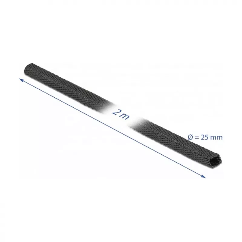Kutistesukka DeLOCK 20795 2 m x 25 mm musta