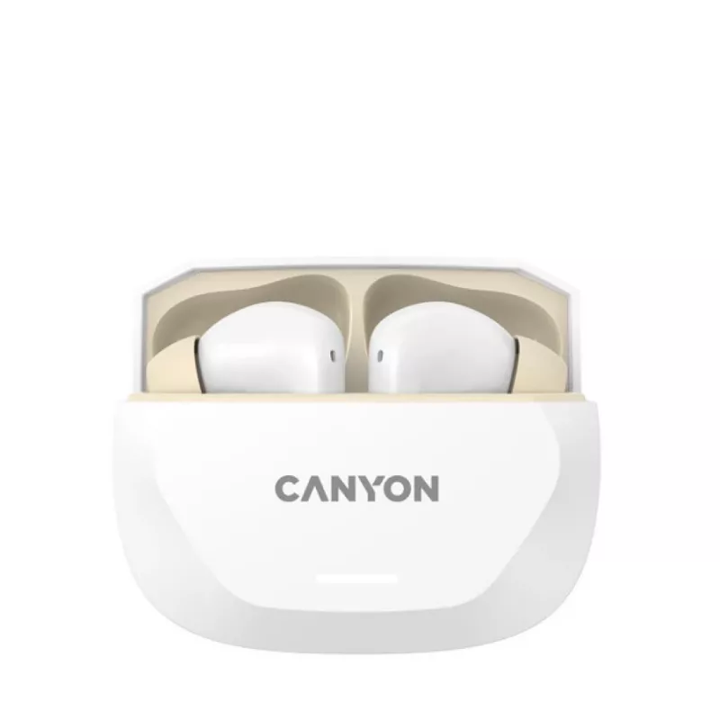 Kuulokkeet CANYON HEXAGON 7 TWS ANC+ENC langaton lataus valkoinen beige