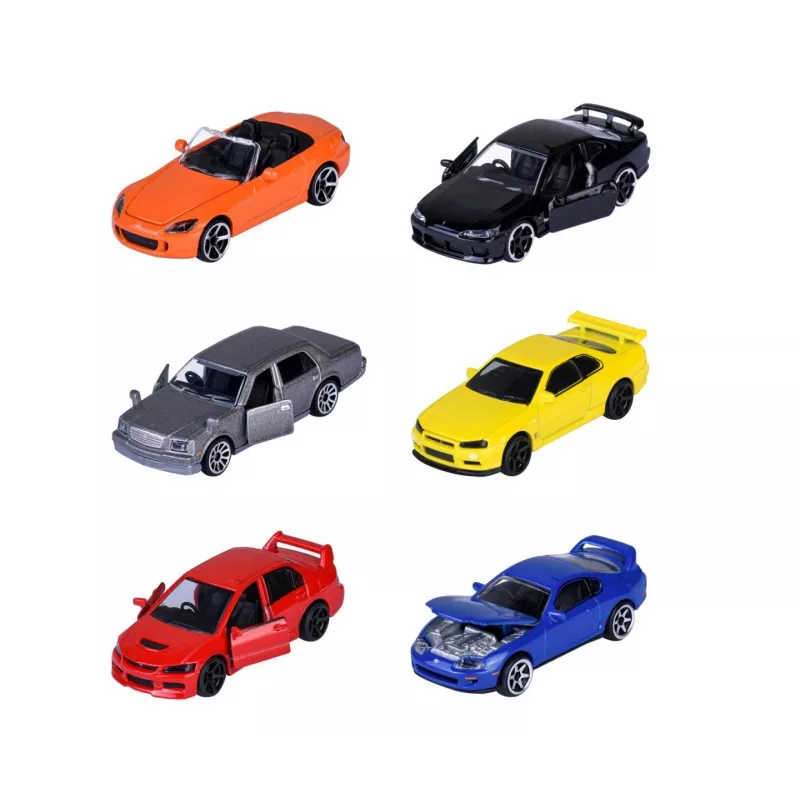 Leluautosarja Majorette Japan Legends Premium valikoima, 6 ajoneuvoa, malli 8502100000