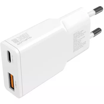 Laturi 4smarts PDPlug Duos ohut älypuhelin tabletti valkoinen AC pikalataus