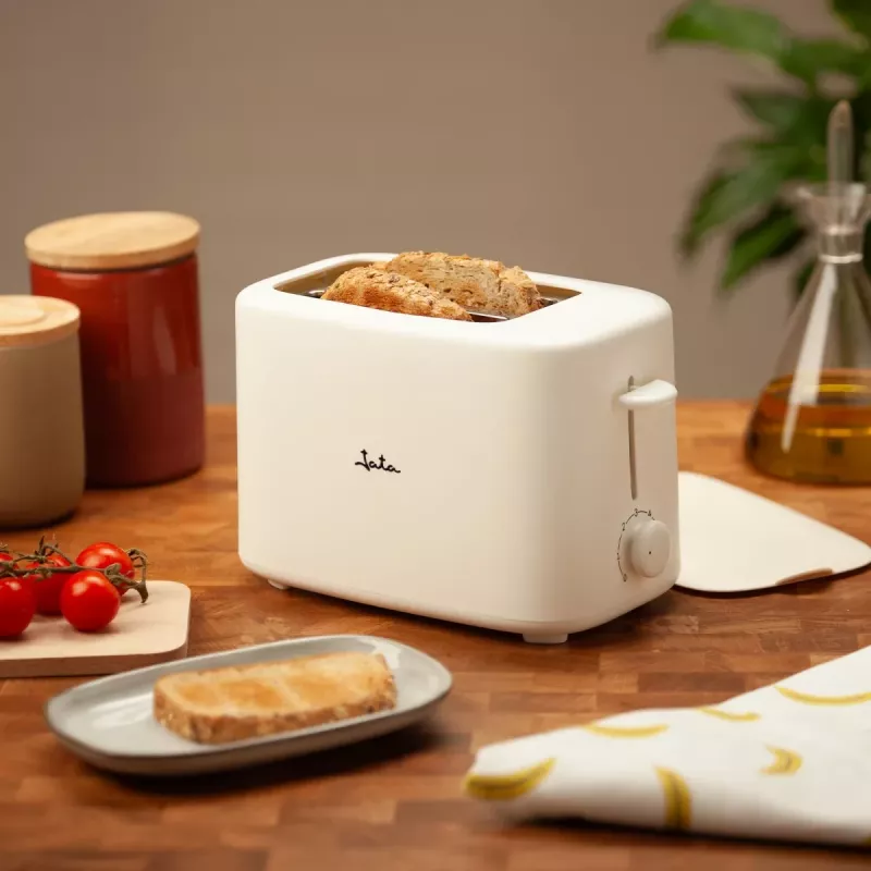 Jata JETT1048 leivänpaahdin, 2 aukkoa, 750 W, 6 paahtoastetta, valkoinen