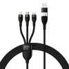 USB-kaapeli Baseus CASS030101 1,2 m USB-A/USB-C USB-C/Micro-USB-B/Lightning musta