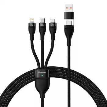 USB-kaapeli Baseus CASS030101 1,2 m USB-A/USB-C USB-C/Micro-USB-B/Lightning musta