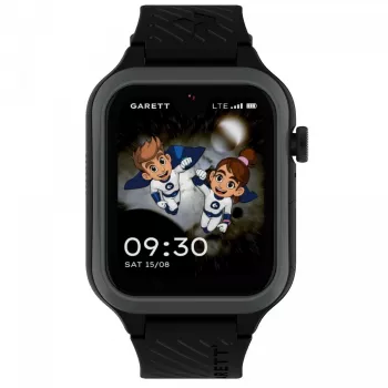 Älykello Garett Kids Essa 2 4G musta — GPS-lasten kello 4G-yhteydellä