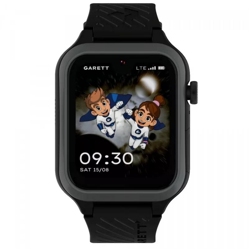 Älykello Garett Kids Essa 2 4G musta — GPS-lasten kello 4G-yhteydellä