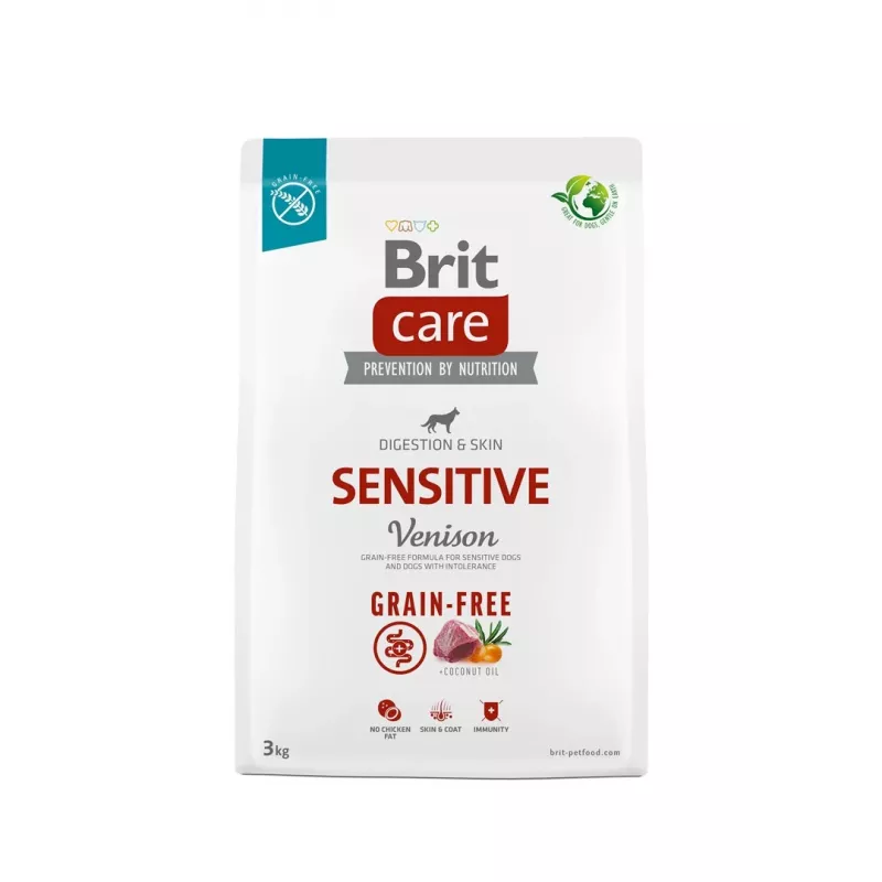 Brit Care Grain-free Sensitive Venison koiran kuivaruoka 3 kg