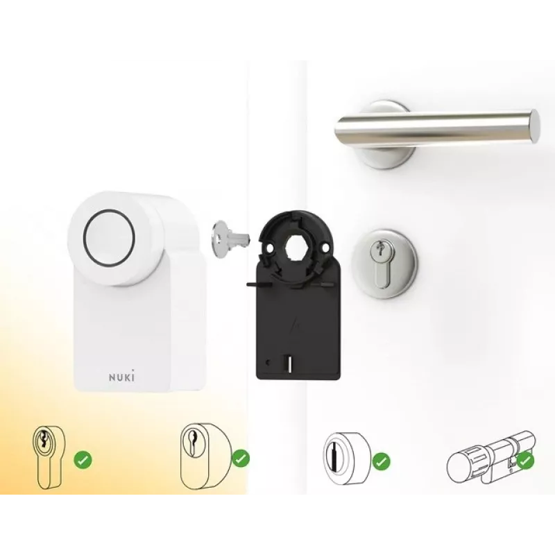 Nuki Smart Lock Go (2025) 221148 älylukko ovelle, Bluetooth, Wi-Fi ja Matter