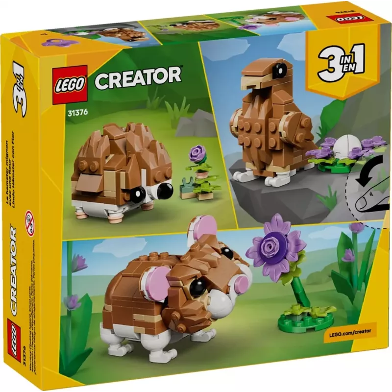 LEGO CREATOR 3 IN 1 31376 söpö hamsteri ja kukka