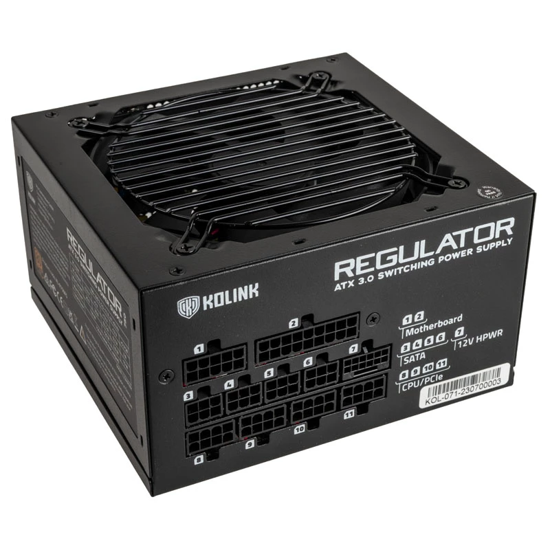 Kolink Regulator 80 PLUS Gold -virtalähde, ATX 3.0, PCIe 5.0, modulaarinen - 750 wattia