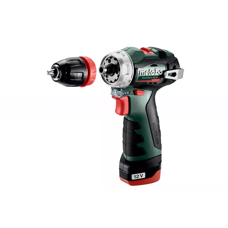 Metabo PowerMaxx BS BL Q 601749500 akkuporakone-ruuvinvääntäjä, 12V, 38 Nm, 2x 2,0 Ah