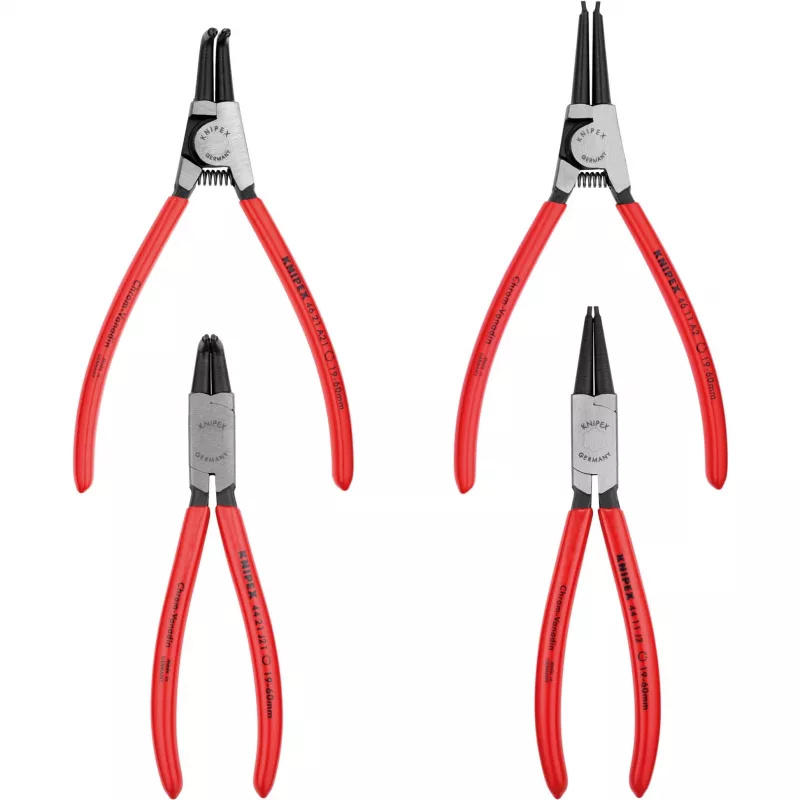 Knipex lukkorengaspihdit-sarja 4 kpl rullapussissa 19-60 mm