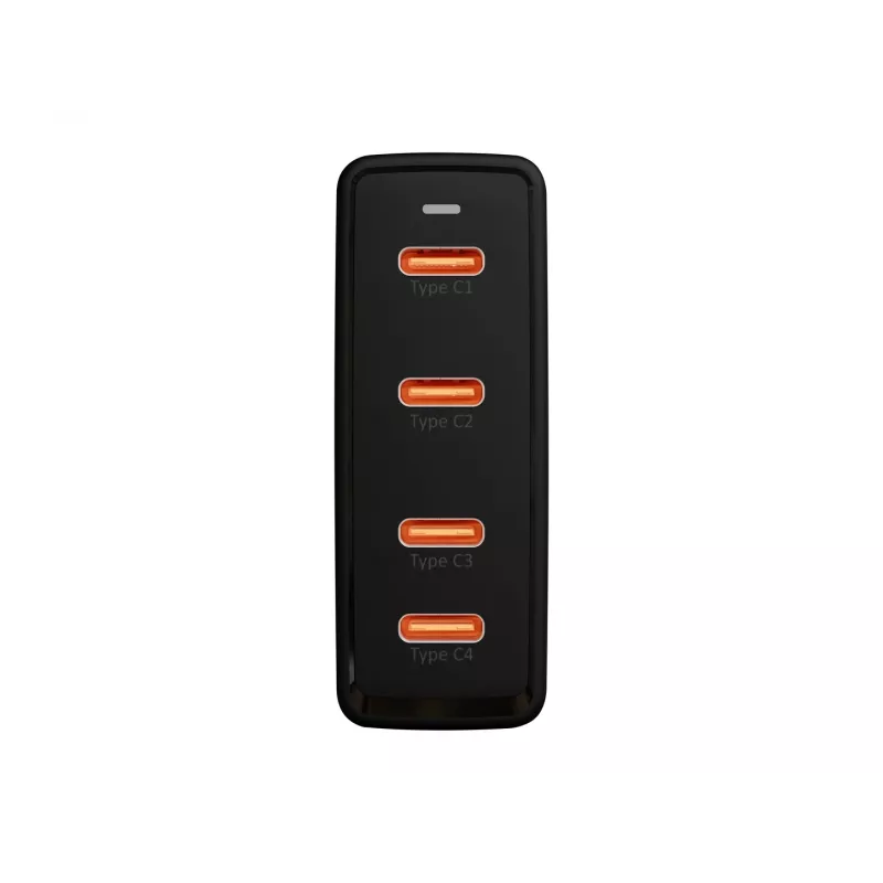 BLOW 4xUSB-C PD 100W GaN seinälaturi, musta
