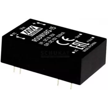 Virtalähde/muunnin mean well RDDW08F-05, lähtö 5 V, 8 W, 0,8 A