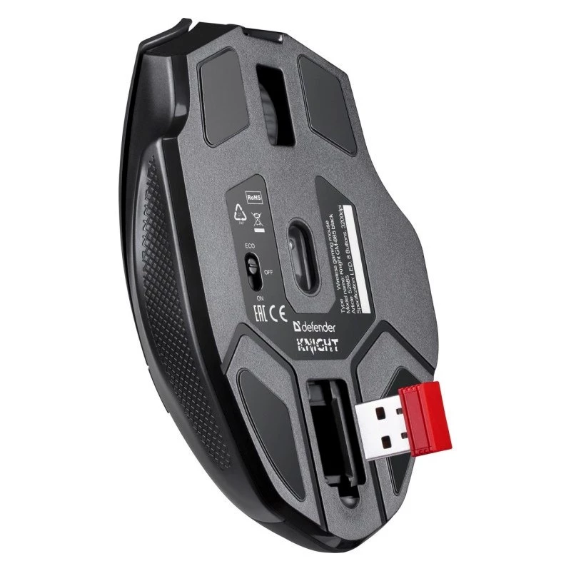 Hiiri DEFENDER GM-885 KNIGHT RF WIRELESS 3200dpi 8P musta