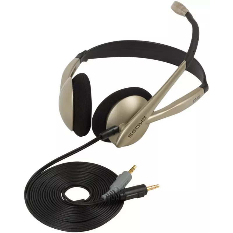 Koss CS100 langalliset on-ear-kuulokkeet mikrofonilla, musta/kulta