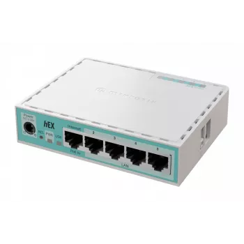 Mikrotik hEX johdollinen reititin Gigabit Ethernet valkoinen