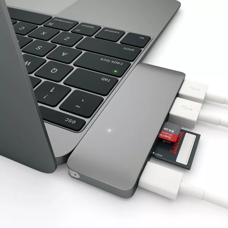 Satechi ST-TCUPM Type-C USB 3.0 3-in-1 yhdistelmähubi