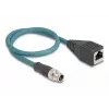DeLOCK M12 sovitinkaapeli X-koodattu 8-pin uros - RJ45 naaras 50 cm