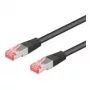Wentronic Goobay CAT 6a patchkaapeli, S/FTP (PiMF), musta, 7,5 m - LSZH halogeeniton, kupari (93853)