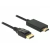 Videokaapeliadapteri DeLOCK 85318 DisplayPort HDMI:hen 3m musta