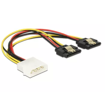 Sisäinen virtakaapeli DeLOCK 85237 0,2 m Molex 2 x SATA