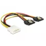 Sisäinen virtakaapeli DeLOCK 85237 0,2 m Molex 2 x SATA