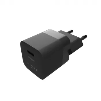 Matka-USB-C-laturi FIXED FIXC25M-C-BK, kiinteä kaapeli, 25 W, kompakti