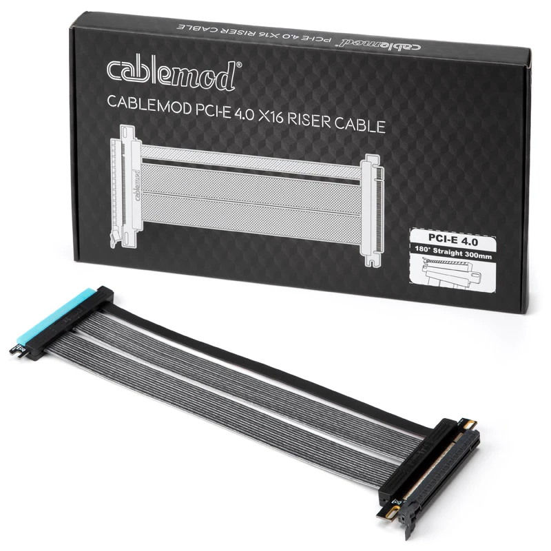PCIe 4.0 -riser-kaapeli CableMod CM-CAB-PC4S-30K-R — 30 cm
