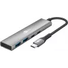 Goobay Slim 4-porttinen USB-keskitin USB-C - USB-A 5 Gbit/s - Plug USB 3.2 (76563)