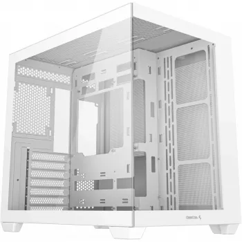 PC-kotelo DeepCool CG530 WH Midi Tower – ATX/Micro ATX/ITX, karkaistu lasi, 2×3,5 tuuman + 3×2,5 tuuman paikat, tukee näytönohjaimia 410 mm asti