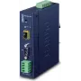 Planet teollinen RS-232 -422 -485 - IP-muunnin - 1x COM - 1x 100Base-FX -SFP - 9-48VDC - -40-+75