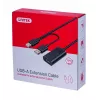 UNITEK Y-278 USB-kaapeli USB 2.0 10 m 2 x USB A USB A musta