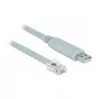 Sarjakaapeli DeLOCK 63920 USB 2.0 Type-A RJ45 harmaa 0,5 m