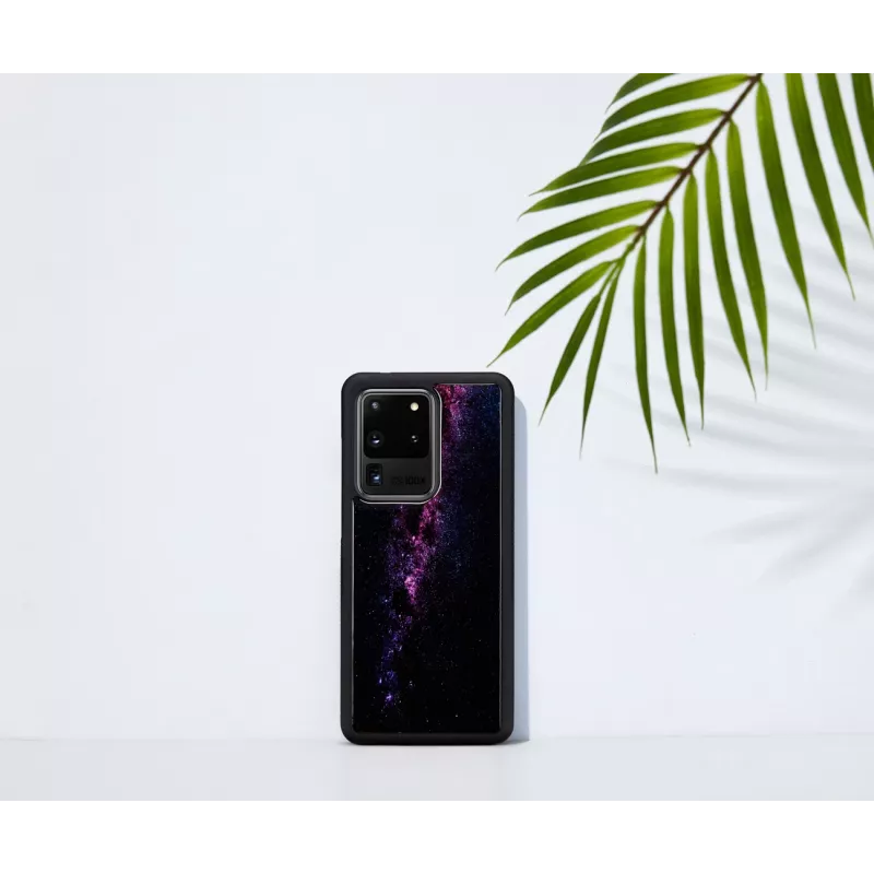 iKins suojakotelo Samsung Galaxy S20 Ultralle – musta Milky Way -viimeistely
