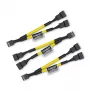 Noctua NA-SYC1 CHROMAX.YELLOW - kaapelin jatko - keltainen - naaras - naaras - 115 mm - 3 kpl (NA-SYC1.yellow)