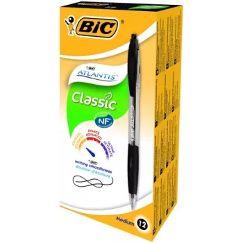 BIC kuulakärkikynä ATLANTIS REFRSH 1,0 mm musta, laatikko 12 kpl 136717